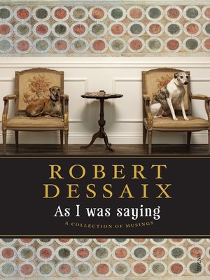cover image of As I Was Saying